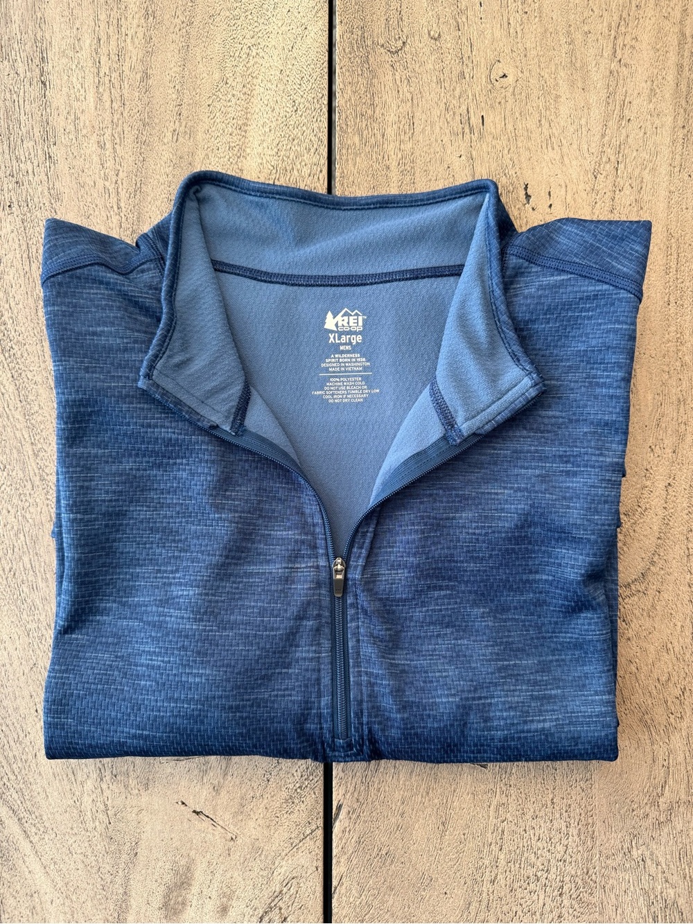REI COOP Blue Sahara Hiking Pullover 1/2 Zip